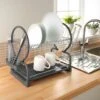Addis Dish Drainer - Grey 2 Addis Dish Drainer - Grey -Chic Household Items 241067 2 tier dish drainer grey