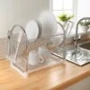 Addis Dish Drainer - Stainless Steel -Chic Household Items 241067 2 tier dish drainer stainless steel