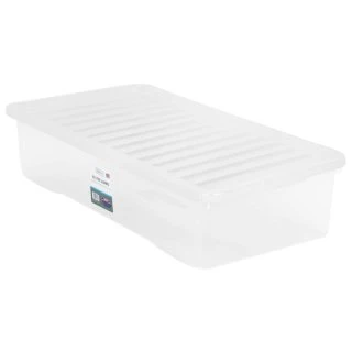 B&M Jumbo Underbed Storage Box With Lid 42L - Clear 3 B&M Jumbo Underbed Storage Box With Lid 42L - Clear