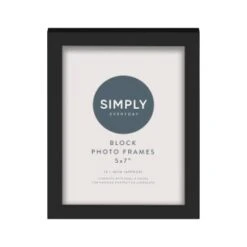 Simply Everyday 5 X 7" Block Frames 3pk - Black -Chic Household Items 290764 3pk simply everyday block frames 5x7 black 3