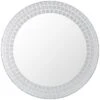 B&M Round Glitter Mirror - Silver 1 B&M Round Glitter Mirror - Silver -Chic Household Items 311215 round glitter mirror