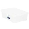 B&M Underbed Clear Storage Box With Lid 32L - Clear -Chic Household Items 314173 32l underbed storage box with lid clear 2
