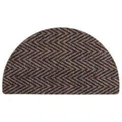 B&M Half Moon Indoor Chevron Doormat 40 X 70cm 13 B&M Half Moon Indoor Chevron Doormat 40 X 70cm -Chic Household Items 319759 Half Moon Indoor Chevron Mat 40x70cm brown
