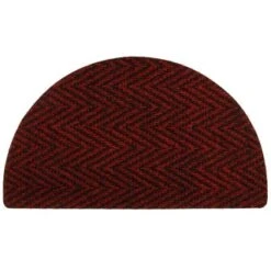 B&M Half Moon Indoor Chevron Doormat 40 X 70cm 15 B&M Half Moon Indoor Chevron Doormat 40 X 70cm -Chic Household Items 319759 Half Moon Indoor Chevron Mat 40x70cm red
