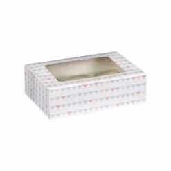 Betty Winters Cupcake Boxes 4pk -Chic Household Items 320783 4pk cupcake boxes holds 6 pastel triangles 2