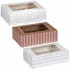 Betty Winters Cupcake Boxes 4pk -Chic Household Items 320783 4pk cupcake boxes holds 6 silver spot 2