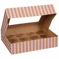 Betty Winters Large Cupcake Boxes 2pk -Chic Household Items 320784 4pk cupcake boxes holds 12 pink 3