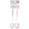B&M Suction Dish Brushes 2pk - Grey & Blush -Chic Household Items 321988 2pk suction dish brush grey and blush