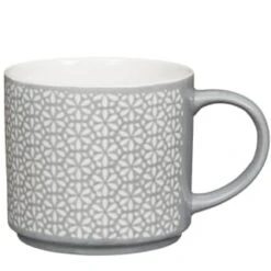 B&M Jumbo Embossed Stacking Mugs 4pk -Chic Household Items 329369 Jumbo Embossed Stacking Mugs Set of 4 3