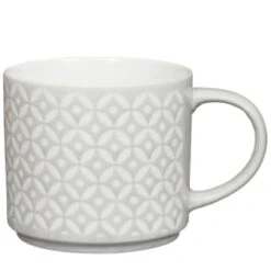 B&M Jumbo Embossed Stacking Mugs 4pk -Chic Household Items 329369 Jumbo Embossed Stacking Mugs Set of 4 4