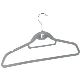 B&M Pure Velvet Hangers 8pk - Grey 4 B&M Pure Velvet Hangers 8pk - Grey - Image 2