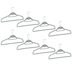 B&M Pure Velvet Hangers 8pk - Grey 8 B&M Pure Velvet Hangers 8pk - Grey -Chic Household Items 333534 8pk velvet hangers grey group