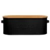 B&M The Organised Kitchen Bread Bin - Black -Chic Household Items 334654 russell hobbs oval bread bin with wooden lid grey 31