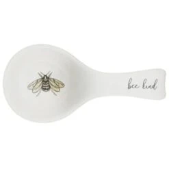 B&M Ceramic Spoon Rest -Chic Household Items 337110 ceramic spoon rest bee kind