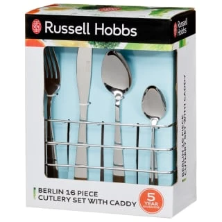 Russell Hobbs Berlin Cutlery Set & Caddy 16pc -Chic Household Items 337358 russell hobbs berlin 16pc cutlery set with caddy