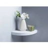 Lokken Corner Shelf - White -Chic Household Items 338005 lokken corner shelf white