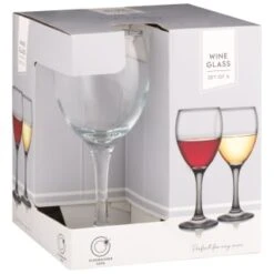 B&M Wine Glasses 4pk -Chic Household Items 338802 set of 4 wine glasses