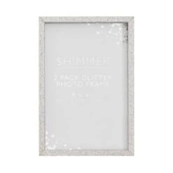B&M Glitter Photo Frames 4 X 6" 2pk -Chic Household Items 343242 glitter photo grame 2pk 3