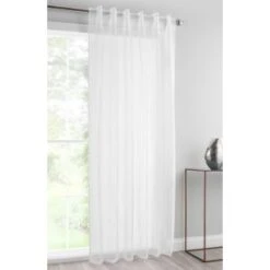Amber Textured Voile 55 X 90" - White