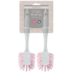 B&M Dish Brushes 2pk - Blush -Chic Household Items 345628 2 printed dish brushes blush 3