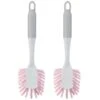 B&M Dish Brushes 2pk - Blush -Chic Household Items 345628 2 printed dish brushes blush group