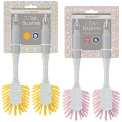 B&M Dish Brushes 2pk - Blush -Chic Household Items 345628 2 printed dish brushes group