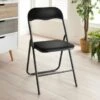 B&M Luxe Velvet Folding Chair - Black -Chic Household Items 349907 luxe velvet folding chair black