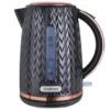 Goodmans Textured Kettle 1.7L - Black & Rose Gold -Chic Household Items 354906 goodmans black and rose gold textured kettle 1 7l
