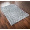 Geo Microplush Rug 60 X 110cm - Grey -Chic Household Items 356010 356011 geo plush rug grey 2 1