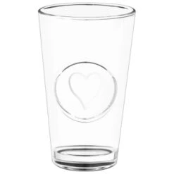 B&M Heart Glasses 4pk -Chic Household Items 356238 set of 4 hert embossed glasses 2