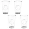 B&M Heart Glasses 4pk -Chic Household Items 356238 set of 4 hert embossed glasses group