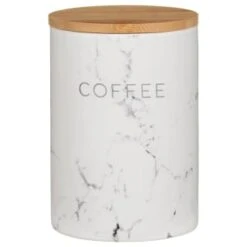 B&M Marble Effect Kitchen Canisters 3pc 12 B&M Marble Effect Kitchen Canisters 3pc -Chic Household Items 356820 storage canisters marble effect coffee