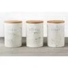 B&M Marble Effect Kitchen Canisters 3pc -Chic Household Items 356820 storage canisters marble effect tea coffee sugar main