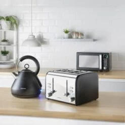 Goodmans Pyramid Kettle 1.5L - Matt Black -Chic Household Items 356865 354912 goodmans 4 slice toaster and kettle matt black