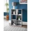 Lokken 6 Cube Shelving Unit - Grey -Chic Household Items 360086 lokken 6 cube grey