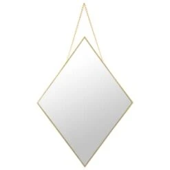B&M Diamond Hanging Mirror - Gold
