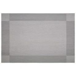 B&M Metallic Woven Placemats - Silver 4pk -Chic Household Items 363869 4pk silver metallic woven placemats 4
