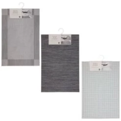 B&M Metallic Woven Placemats - Silver 4pk -Chic Household Items 363876 363869 380285 4pk silver metallic woven main 2