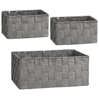 B&M Woven Storage Baskets 3pk - Silver 5 B&M Woven Storage Baskets 3pk - Silver - Image 3