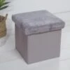 B&M Foldable Fur Seat - Grey