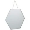 B&M Hanging Hexagon Mirror - Silver -Chic Household Items 366209 silver hex mirror