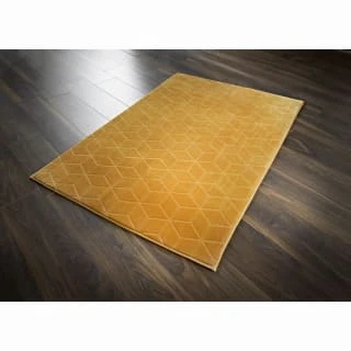 Geo Microplush Rug 60 X 110cm - Ochre 3 Geo Microplush Rug 60 X 110cm - Ochre