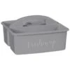 B&M Grey Slogan Cleaning Caddy - Freshen Up -Chic Household Items 367012 slogan cleaning caddy grey freshen up