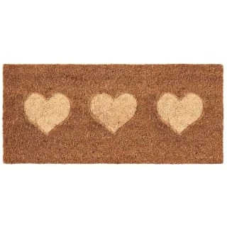 B&M Embossed Coir Step Mat - Hearts 3 B&M Embossed Coir Step Mat - Hearts