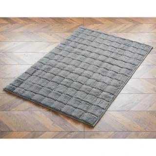 Grid Faux Fur Rug 100 X 150cm - Grey 3 Grid Faux Fur Rug 100 X 150cm - Grey
