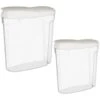 B&M Cereal Storage Container Set 2pk - White 1 B&M Cereal Storage Container Set 2pk - White -Chic Household Items 368613 cereal storage set 2 pk white