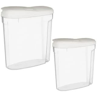 B&M Cereal Storage Container Set 2pk - White 3 B&M Cereal Storage Container Set 2pk - White
