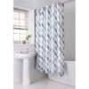 B&M Hookless Print Shower Curtain - Blue 1 B&M Hookless Print Shower Curtain - Blue -Chic Household Items 369013 hookless shower curtain blue