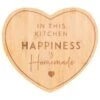 B&M Heart Bamboo Chopping Board With Slogan -Chic Household Items 369140 heart bamboo chopping board with slogan