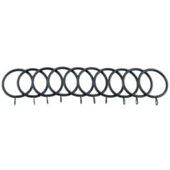 B&M Metal Curtain Rings 10pk - Black -Chic Household Items 369327 metal curtain rings black 3